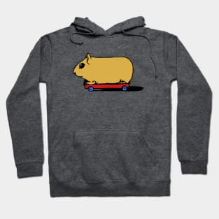 Cute Cartoon Guinea Pig / Hamster on Skateboard Hoodie